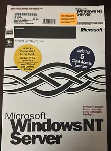 Microsoft Windows NT Server 4.0 Retail Box Collectors Edition 5 Licenses - Picture 1 of 2