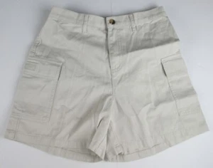 LANDS END Light Stone Cotton Twill Cargo Style Shortss Boys 14 NEW - Picture 1 of 5