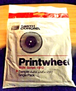 SMITH CORONA PRINTWHEEL SCRIPT 10/12 PAQUETE ÚNICO NUEVO SELLADO DE FÁBRICA H 59543 - Imagen 1 de 4