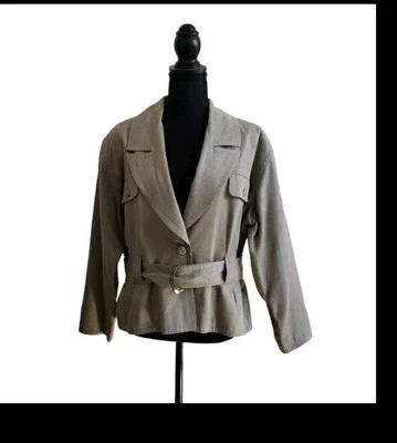 Blazer chaqueta vintage de algodón con cinturón para mujer JH Collectibles. Talla 8. Foto 1 de 4