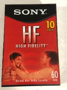 Sony Audio Cassette Tape 10 Pack 60 Minute Normal Bias - Picture 1 of 3