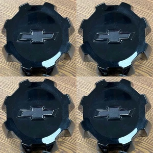6 7/8" Chevrolet Silverado 2500, 3500 SRW Black OEM Center Cap #23494288 set - Picture 1 of 3