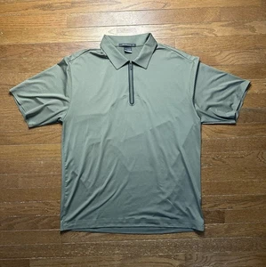 Polo uomo Tiger Woods collezione Platinum Nike Fit Dry grande verde 1/4 zip - Foto 1 di 8