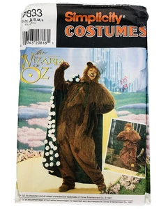 Simplicity 7833 Wizard of Oz Cowardly Lion Costume Sewing Pattern Adult S M L - Picture 1 of 14
