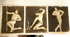 Gene DUbaque 3 -8x10 Photos Wrestling NWA AWA WWWF 1940’s Bodybuilding - Picture 1 of 5