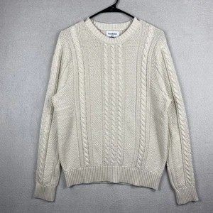 Goodfellow & Co. Cable Knit Pullover Sweater Oatmeal/Tan/Cream Mens M Fisherman - Picture 1 of 7