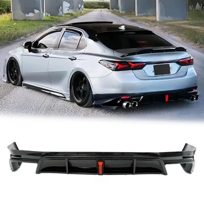 Rear Diffuser Lip with LED Compatible with Toyota Camry Yofer Style Rear Bumper - Image 1 of 4