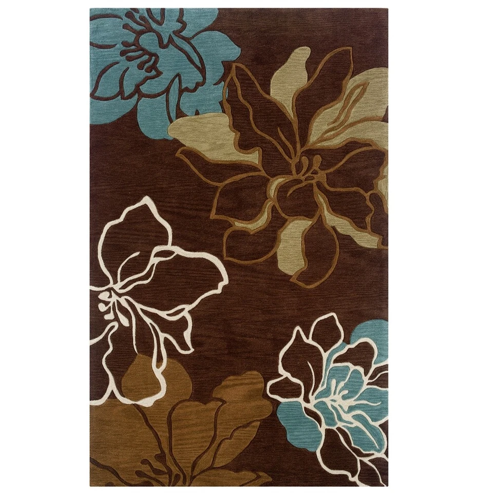 Trio Space Dyed Brown & Turquoise 8x10, Rug - Image 1 of 1