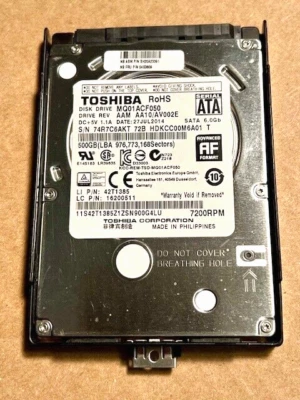 NEW LENOVO / TOSHIBA MQ01ACF050 42T1385 THINKPAD Sata 2.5" 500GB SATA HD 04X3809 - Image 1 of 3