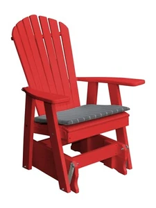 Poly Adirondack Glider Chair - Multiple Poly Colors - Amish Made in USA - Picture 1 of 33