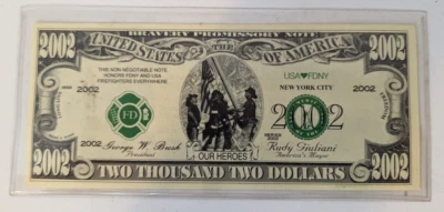 Our Heores Collectable 2002 Dollar Bill 9/11 Commemorative NM Cond FREE SHIP! - Image 1 of 2