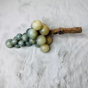 Vintage MCM Trauben Italienischer Marmor Alabaster Stein Marmor Blau Grün Dekor - Bild 1 von 6