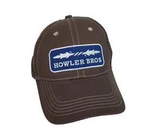 Howler Brothers Bros Hat Mens Brown Mesh Back Trucker Cap Adjustable Logo - Picture 1 of 8