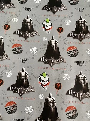 DC BATMAN JOKER ARKHAM CITY Christmas Wrapping Paper Large 50 Sq Ft - Image 1 of 4