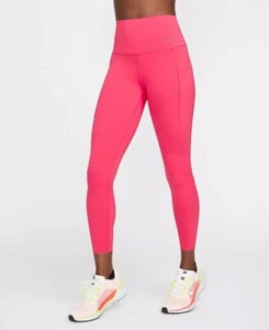 Nike Universa Leggings High-Rise Medium-support 7/8 Pink Pockets Women’s M New - Picture 1 of 17