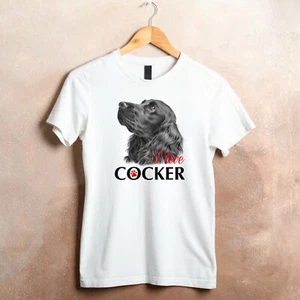 UNISEX T-SHIRT SHIRT HUND COCKER SPANIEL DOG LOVE LIEBE GESCHENK PFOTENHAAR  - Bild 1 von 2