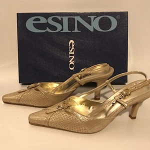 Woman’s Shoes, 3” Heel, Esino, RRP £140, Size UK 3 ,EU 36, Gold Metallic - Picture 1 of 11