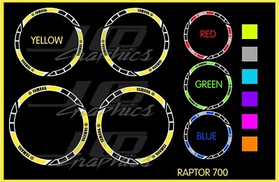 Yamaha Raptor 700R Rims Decals Stickers  - Image 1 of 4