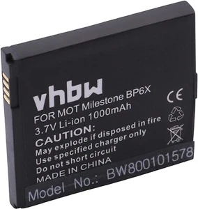 vhbw Li-Ion Battery 1000 mAh (3.7 V) Motorola Cliq XT Dext MB200 etc - Bild 1 von 1