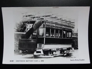 CROYDON BATTERY TRAMCAR Pamlin Print Postcard No.M531 - Picture 1 of 1
