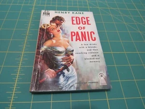 EDGE OF PANIC BY HENRY KANE     DELL  MAPBACK MYSTERY  NOIR THRILLER GGA - Imagen 1 de 3