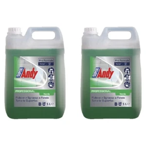 2pz SUPER ANDY PROFESSIONAL VERDE Sgrassatore pavimenti e superfici 5l - Foto 1 di 8