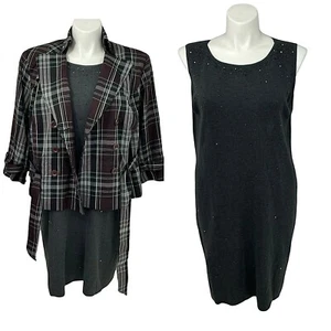 Vestido Venezia Mujer Talla 20 Lote Blazer Gris Chaqueta Cuentas Oficina Trabajo Sala de Juntas - Imagen 1 de 13