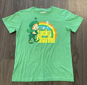 Camiseta Luv Para Hombre Grande Verde Dijes de la Suerte Gráfico Manga Corta - Imagen 1 de 7