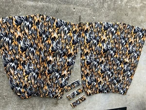 Flammen Vorhänge Camper Kopfbedeckung Stoff Material USA von Fabriquilt Retro Hot Rod - Bild 1 von 5