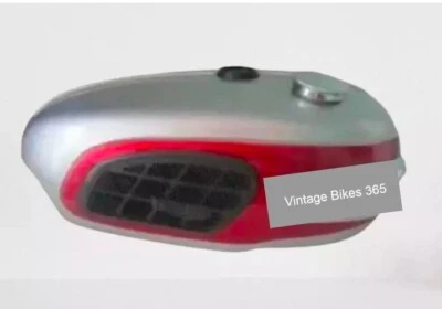 APTO PARA Tanque de gasolina Triumph Trophy TR25W plateado y rojo 250CC 1969-71 con tapa Foto 1 de 4