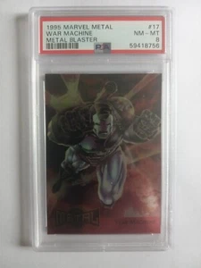 1995 Marvel Metal #17 War Machine Metal Blaster PSA 8 - Foto 1 di 2