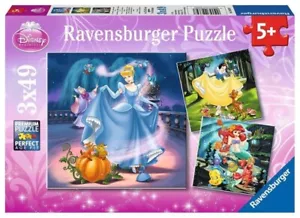 NEW Ravensburger - Disney Princess - 3 Puzzles in a Box (49 pieces each) - Picture 1 of 5