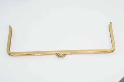 Schöner Metall Taschenrahmen / Taschen-Bügel, 240 x 95 mm, Gold, 80er Jahre, NOS - Bild 1 von 4