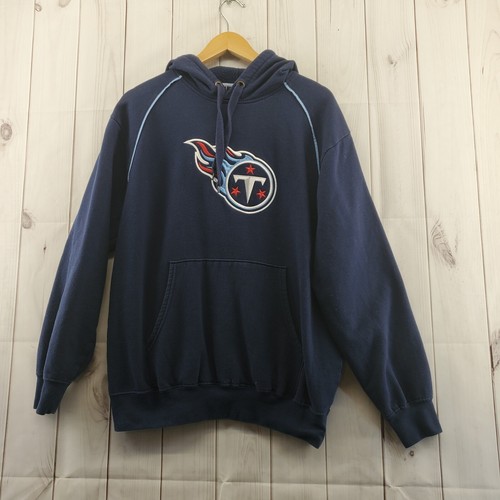 VETEMENTS Felpa con cappuccio Tennessee Titans da uomo media NFL calcio manica lunga logo blu