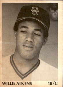 1975 Quad City Angels TCMA #3 Willie Mays Aikens - EX Seneca South Carolina Card