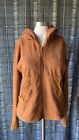 C.M.C by Color Me Cotton Small Brown Rust Knit Hooded Jacket Zip-front Pockets