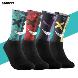 Demon Cycling Socks Men Sports Socks Riding Cycling MTB Cycling Socks Hiking - Picture 1 of 16