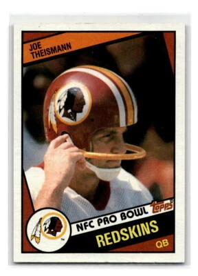 1984 Topps - #390 - Joe Theismann - Washington Redskins - Image 1 of 2