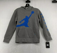 Nike Jordan Boys Jumpman Carbon Heather Full Sleeve Gray Pullover Hoodie Size M