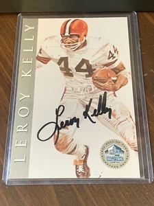 Tarjeta automática Leroy Kelly 1998 Salón de la Fama Platinum Signature Series 2136/2500 - Imagen 1 de 2