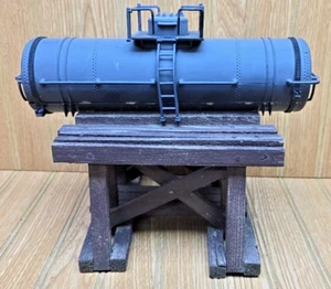 Repurposed Oil Tank Car w/ Ladders G Scale on Wood Timbers for Model Railroading - Picture 1 of 13