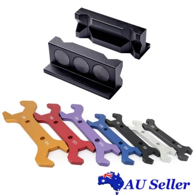 Magnetic Aluminum Vise Jaw With AN JIC Wrench 3 to 20 AN Fitting Hose End Tools - image 1 of 4