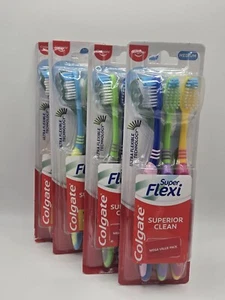 12 pk -Colgate Disposable Super Flexi Superior Clean Toothbrushes (4 Packs of 3) - Picture 1 of 3