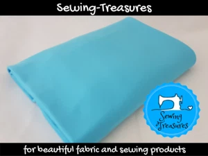 Sky Blue Plain Cotton Elastane Stretch Knit Fabric, 4 Way Stretch, very wide - Picture 1 of 1