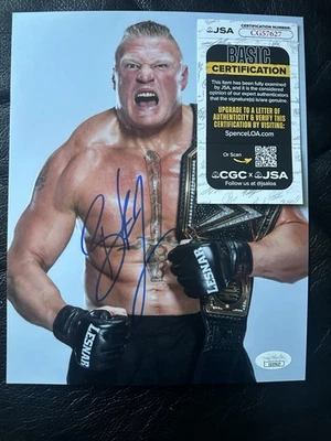 FOTO FIRMADA AUTOGRAFIADA 8X10 WWE Brock Lesnar certificado de autenticidad JSA CG57627 Foto 1 de 2