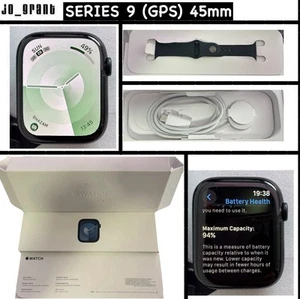 Apple Watch Series 9 45mm Aluminum GPS + Midnight Sport Band S/M B Health 94% - Zdjęcie 1 z 4