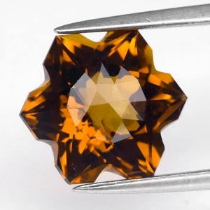 💎 1.97ct 8x8mm VS Snowflake Natural Yellow Quartz - Brazil Gemstone - Picture 1 of 4