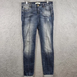 Pierre BALMAIN Women's Isernia Blue Distressed Jeans Size 28 x 32 - Picture 1 of 16