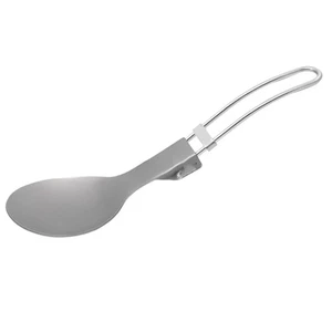 Ultralight Foldable Pure Titanium Spoon for Camping For Hiking and Picnic Use - Picture 1 of 11