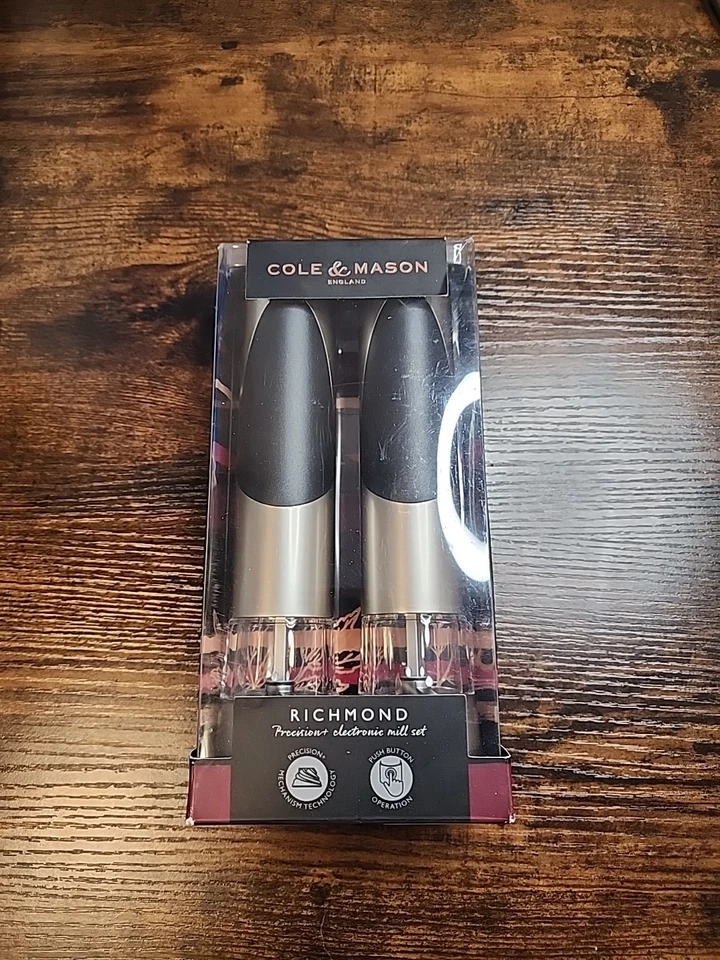 Cole & Mason Richmond Electronic Salt & Pepper Mill Gift Set - Silver  - Image 1 of 2